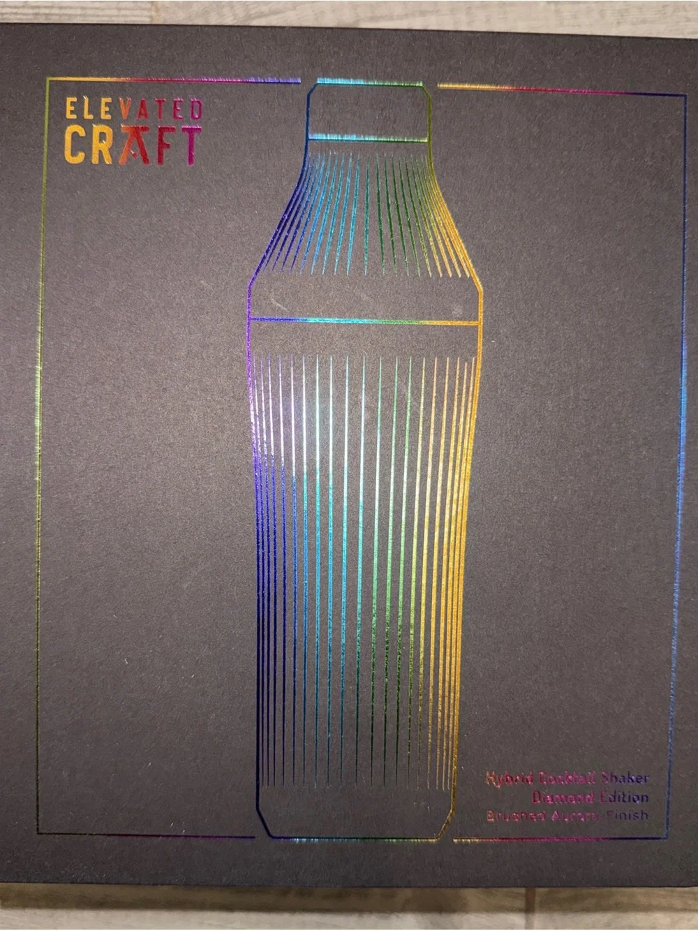 Elevated Craft Hybrid Cocktail Shaker Diamond Edition Brushed Aurora Finish NEW